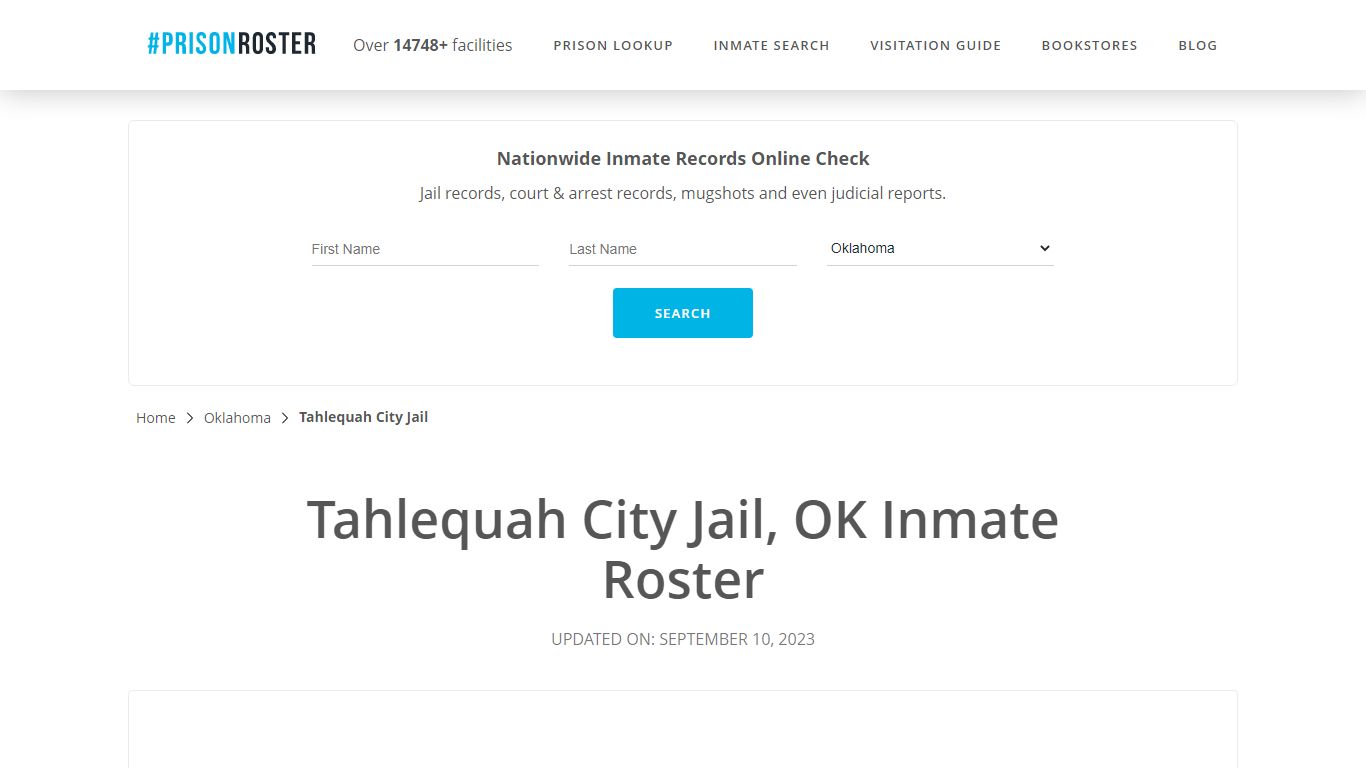 Tahlequah City Jail, OK Inmate Roster - Prisonroster